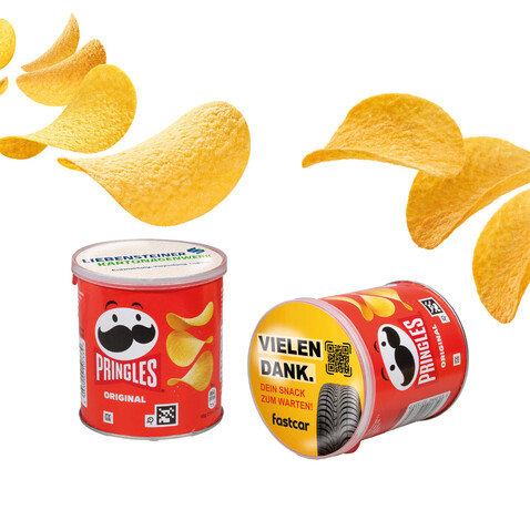 PRINGLES MINI ORIGINAL MIT WERBEEINLEGER bedrucken, Art.-Nr. 91646 PRINGLES MINI ORIGINAL MIT WERBEEINLEGER bedrucken, Art.-Nr. 91646