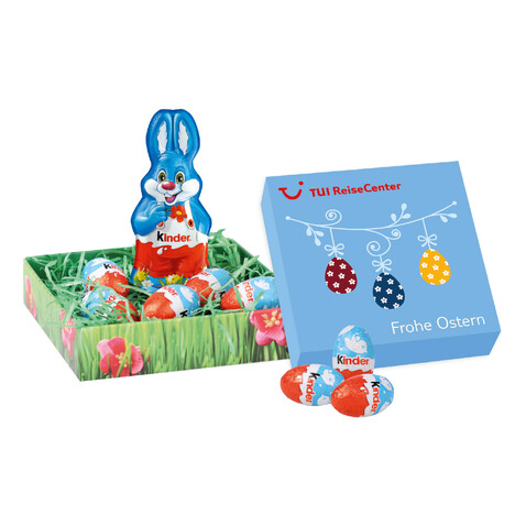 OSTERNEST MIT KINDER SCHOKOLADE bedrucken, Art.-Nr. 94558 OSTERNEST MIT KINDER SCHOKOLADE bedrucken, Art.-Nr. 94558