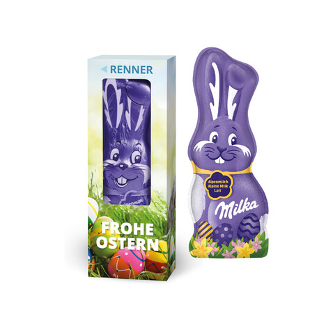 MILKA SCHMUNZELHASE IN DER WERBEBOX, 45 g bedrucken, Art.-Nr. 94572 MILKA SCHMUNZELHASE IN DER WERBEBOX, 45 g bedrucken, Art.-Nr. 94572