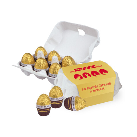 SCHOKO-EIER 6ER MIT FERRERO ROCHER bedrucken, Art.-Nr. 94656 SCHOKO-EIER 6ER MIT FERRERO ROCHER bedrucken, Art.-Nr. 94656