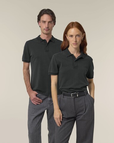 Coaster Vintage - Das Garment-Dyed Unisex-Polo - G. Dyed Black Rock - M bedrucken, Art.-Nr. STPU252C1401M