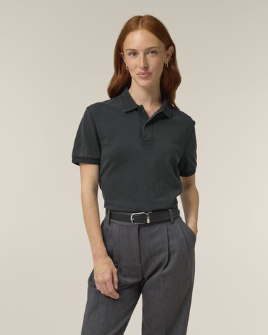 Coaster Vintage - Das Garment-Dyed Unisex-Polo - G. Dyed Black Rock - XXS bedrucken, Art.-Nr. STPU252C1402S