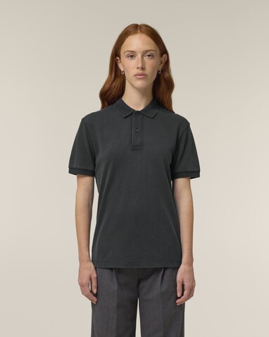 Coaster Vintage - Das Garment-Dyed Unisex-Polo - G. Dyed Black Rock - XS bedrucken, Art.-Nr. STPU252C140XS