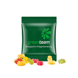 Minitüte,10 g, kompostierbare Folie weiß, Trolli Premium Bärchen, bedrucken, Art.-Nr. 1021.00214