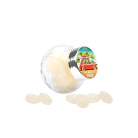 Bonbonglas Mini, Papier-Etikett, Mini Bonbons Japanische Minze bedrucken, Art.-Nr. 1035.00031
