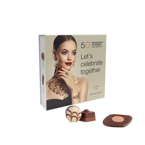 Lindt Präsent Werbeschuber aus weißem Karton Lindt Mini Pralinés bedrucken, Art.-Nr. 1057.00004 Lindt Präsent Werbeschuber aus weißem Karton Lindt Mini Pralinés bedrucken, Art.-Nr. 1057.00004