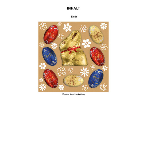 Lindt Präsent im Werbeschuber "Hasenohren", Kleine Kostbarkeiten Goldhase bedrucken, Art.-Nr. 1057.00012 Lindt Präsent im Werbeschuber "Hasenohren", Kleine Kostbarkeiten Goldhase bedrucken, Art.-Nr. 1057.00012