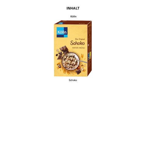 Müslibecher, Kölln Orginal Schoko Hafer-Müsli bedrucken, Art.-Nr. 1070.00005 Müslibecher, Kölln Orginal Schoko Hafer-Müsli bedrucken, Art.-Nr. 1070.00005