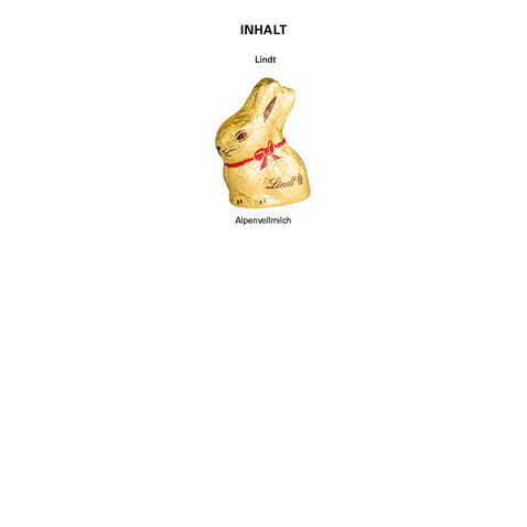 Oster Box, Lindt Osterhase 10 g bedrucken, Art.-Nr. 1081.00001 Oster Box, Lindt Osterhase 10 g bedrucken, Art.-Nr. 1081.00001