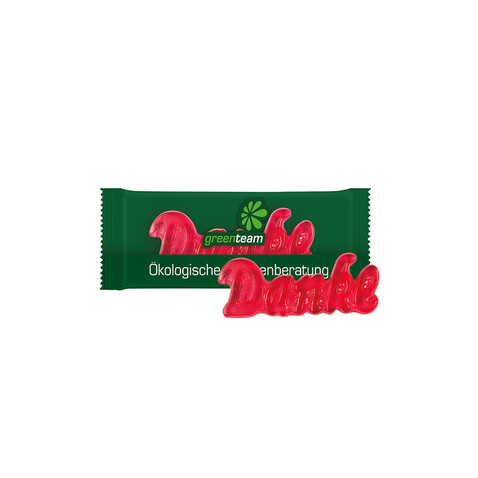 Trolli Fruchtgummi "Danke", Folie kompostierbar transparent bedrucken, Art.-Nr. 1127.00002 Trolli Fruchtgummi "Danke", Folie kompostierbar transparent bedrucken, Art.-Nr. 1127.00002