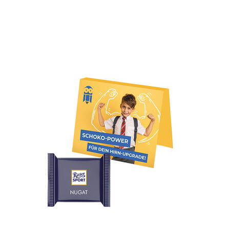 Werbekarte Midi, Ritter SPORT mini Nugat bedrucken, Art.-Nr. 1144.00031 Werbekarte Midi, Ritter SPORT mini Nugat bedrucken, Art.-Nr. 1144.00031