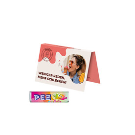 Werbekarte Visitenkartenformat, PEZ Bonbonriegel Fizzy bedrucken, Art.-Nr. 1145.00030