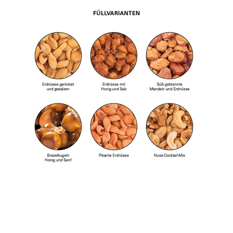 Snack Dose, Erdnüsse geröstet und gesalzen bedrucken, Art.-Nr. 1163.00001 Snack Dose, Erdnüsse geröstet und gesalzen bedrucken, Art.-Nr. 1163.00001