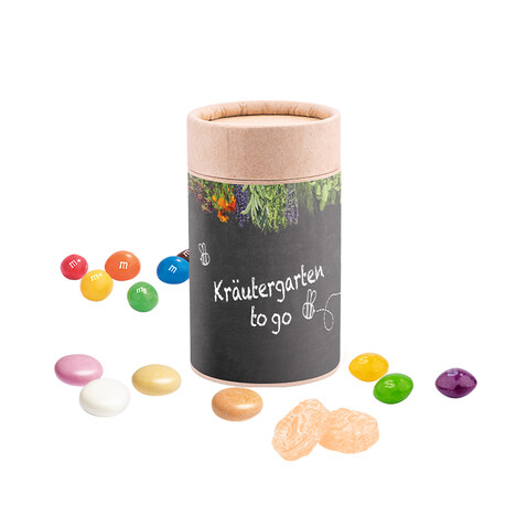 Papierdose Eco Midi mit Werbeetikett, verschiedene Füllungen lieferbar bedrucken, Art.-Nr. 1179.gp Papierdose Eco Midi mit Werbeetikett, verschiedene Füllungen lieferbar bedrucken, Art.-Nr. 1179.gp