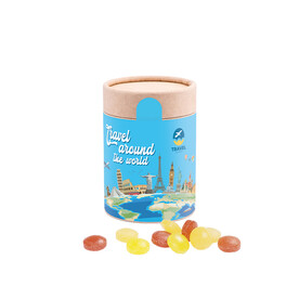 Papierdose Eco Maxi, Mini Bonbons Fruchtmix bedrucken, Art.-Nr. 1180.00032