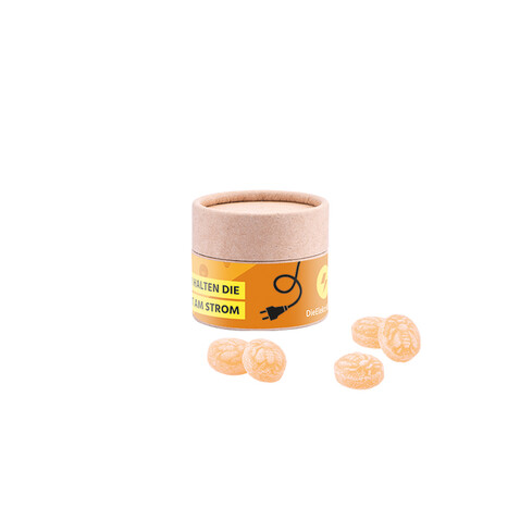 Papierdose Eco Mini, Honigbienen Bonbons bedrucken, Art.-Nr. 1190.00025 Papierdose Eco Mini, Honigbienen Bonbons bedrucken, Art.-Nr. 1190.00025
