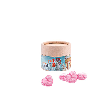 Papierdose Eco Mini, Glühweinherzen-Bonbons bedrucken, Art.-Nr. 1190.00033 Papierdose Eco Mini, Glühweinherzen-Bonbons bedrucken, Art.-Nr. 1190.00033