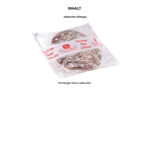 Lebkuchen Präsent Geschenkverpackung, Nürnberger Elisen-Lebkuchen bedrucken, Art.-Nr. 1201.00001