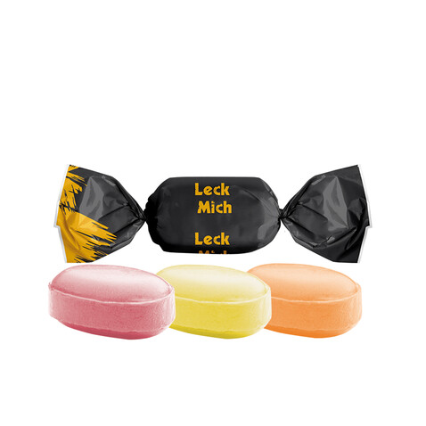 Fruchtmix Bonbon im weißen, kompostierbaren Wickler bedrucken, Art.-Nr. 1207.00007