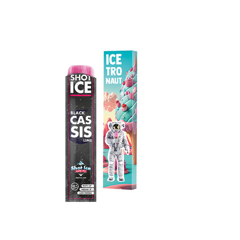 Long Box, Shot Ice - Black Cassis Lime 10,5% vol bedrucken, Art.-Nr. 1258.00007 Long Box, Shot Ice - Black Cassis Lime 10,5% vol bedrucken, Art.-Nr. 1258.00007