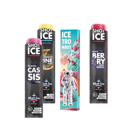 Long Box mit einem Wassereis zum Selbsteinfrieren, Marke Shot Ice, in verschiedenen Sorten, ohne und mit Alkohol (10,5% vol)Exclusiv nur bei uns im Werbemittelbereich! bedrucken, Art.-Nr. 1258.s Long Box mit einem Wassereis zum Selbsteinfrieren, Marke Shot Ice, in verschiedenen Sorten, ohne und mit Alkohol (10,5% vol)Exclusiv nur bei uns im Werbemittelbereich! bedrucken, Art.-Nr. 1258.s