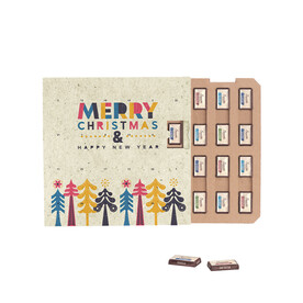 Täfelchen Adventskalender ECO, Graspapier, Papier Inlay, Sarotti Schokotäfelchen bedrucken, Art.-Nr. 1265.00013