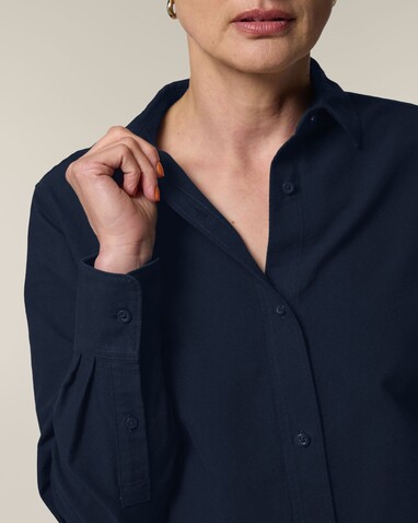 Stella Oxford Shirt - Das Damen-Oxfordhemd - French Navy - S bedrucken, Art.-Nr. STWW971C7271S