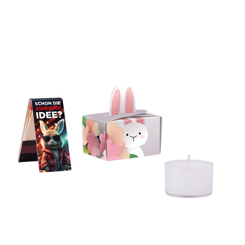 Geschenkbox Mini Hasenohren, Teelicht bedrucken, Art.-Nr. 1271.00004 Geschenkbox Mini Hasenohren, Teelicht bedrucken, Art.-Nr. 1271.00004