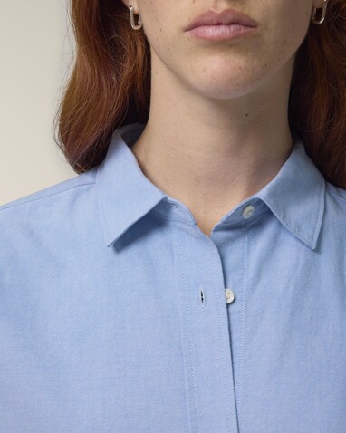 Stella Oxford Shirt - Das Damen-Oxfordhemd - Blue Oxford - XXL bedrucken, Art.-Nr. STWW971C3632X Stella Oxford Shirt - Das Damen-Oxfordhemd - Blue Oxford - XXL bedrucken, Art.-Nr. STWW971C3632X