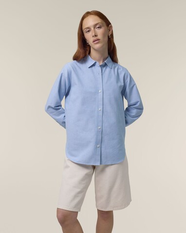 Stella Oxford Shirt - Das Damen-Oxfordhemd - Blue Oxford - XS bedrucken, Art.-Nr. STWW971C363XS Stella Oxford Shirt - Das Damen-Oxfordhemd - Blue Oxford - XS bedrucken, Art.-Nr. STWW971C363XS