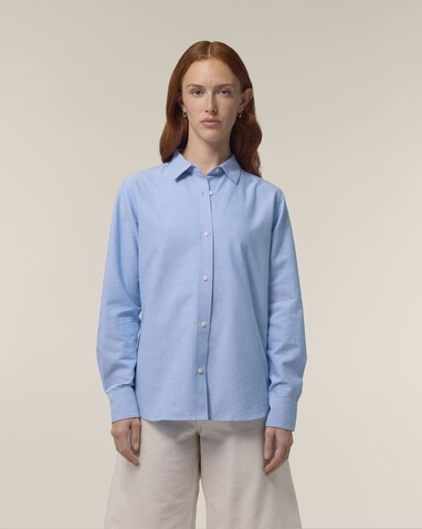 Stella Oxford Shirt - Das Damen-Oxfordhemd - Blue Oxford - XXL bedrucken, Art.-Nr. STWW971C3632X Stella Oxford Shirt - Das Damen-Oxfordhemd - Blue Oxford - XXL bedrucken, Art.-Nr. STWW971C3632X
