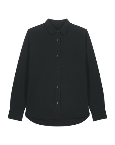 Stella Oxford Shirt - Das Damen-Oxfordhemd - Black - S bedrucken, Art.-Nr. STWW971C0021S