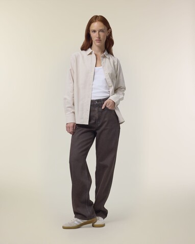 Stella Oxford Shirt - Das Damen-Oxfordhemd - Beige Oxford - XS bedrucken, Art.-Nr. STWW971C362XS