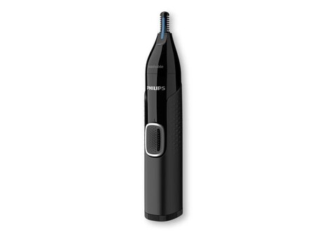 NT5650|Philips Nasen-, Ohren- und Augenbrauentrimmer mit 5 Zubehörteilen - Schwarz bedrucken, Art.-Nr. LT42281-N0002