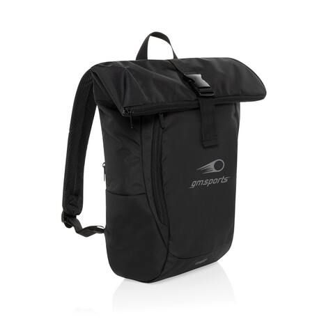Swiss Peak Aware™ RPET Leonard 15,6"-Laptop-Rucksack schwarz bedrucken, Art.-Nr. P763.4601 Swiss Peak Aware™ RPET Leonard 15,6"-Laptop-Rucksack schwarz bedrucken, Art.-Nr. P763.4601
