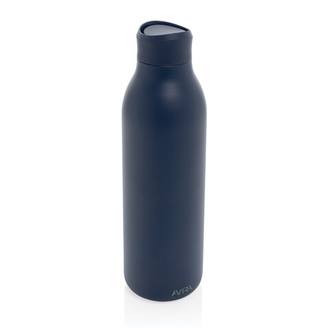 Avira Alok 360 Klick-Wasserflasche aus RCS rec. Stahl, 600ml navy blau bedrucken, Art.-Nr. P438.0925 Avira Alok 360 Klick-Wasserflasche aus RCS rec. Stahl, 600ml navy blau bedrucken, Art.-Nr. P438.0925