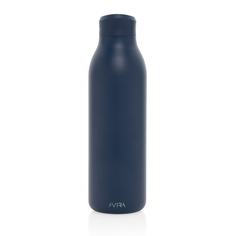 Avira Alok 360 Klick-Wasserflasche aus RCS rec. Stahl, 600ml navy blau bedrucken, Art.-Nr. P438.0925 Avira Alok 360 Klick-Wasserflasche aus RCS rec. Stahl, 600ml navy blau bedrucken, Art.-Nr. P438.0925