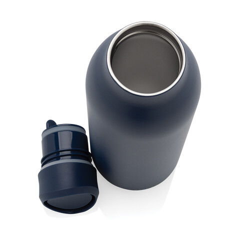 Avira Alok 360 Klick-Wasserflasche aus RCS rec. Stahl, 600ml navy blau bedrucken, Art.-Nr. P438.0925 Avira Alok 360 Klick-Wasserflasche aus RCS rec. Stahl, 600ml navy blau bedrucken, Art.-Nr. P438.0925