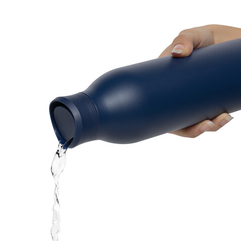 Avira Alok 360 Klick-Wasserflasche aus RCS rec. Stahl, 600ml navy blau bedrucken, Art.-Nr. P438.0925 Avira Alok 360 Klick-Wasserflasche aus RCS rec. Stahl, 600ml navy blau bedrucken, Art.-Nr. P438.0925