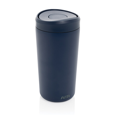 Avira Alix Klickbecher aus RCS rec. Stahl 400ml navy blau bedrucken, Art.-Nr. P438.1025 Avira Alix Klickbecher aus RCS rec. Stahl 400ml navy blau bedrucken, Art.-Nr. P438.1025
