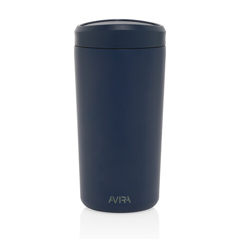 Avira Alix Klickbecher aus RCS rec. Stahl 400ml navy blau bedrucken, Art.-Nr. P438.1025 Avira Alix Klickbecher aus RCS rec. Stahl 400ml navy blau bedrucken, Art.-Nr. P438.1025