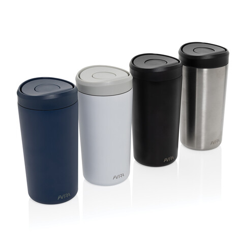 Avira Alix Klickbecher aus RCS rec. Stahl 400ml navy blau bedrucken, Art.-Nr. P438.1025 Avira Alix Klickbecher aus RCS rec. Stahl 400ml navy blau bedrucken, Art.-Nr. P438.1025