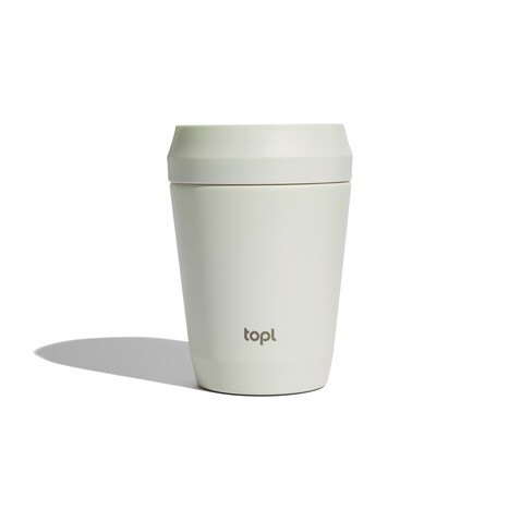 Topl-Trinkbecher aus rec. Stahl mit 360-Grad-Deckel 236ml weiß bedrucken, Art.-Nr. RBTGS8SA Topl-Trinkbecher aus rec. Stahl mit 360-Grad-Deckel 236ml weiß bedrucken, Art.-Nr. RBTGS8SA