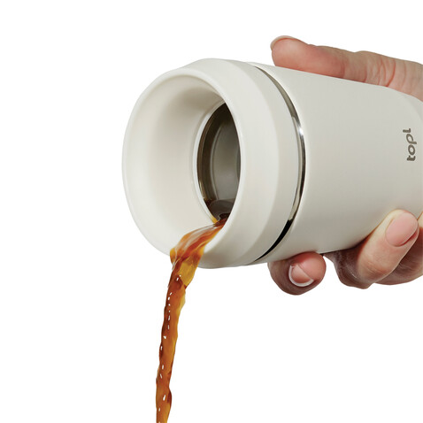 Topl-Trinkbecher aus rec. Stahl mit 360-Grad-Deckel 236ml weiß bedrucken, Art.-Nr. RBTGS8SA Topl-Trinkbecher aus rec. Stahl mit 360-Grad-Deckel 236ml weiß bedrucken, Art.-Nr. RBTGS8SA
