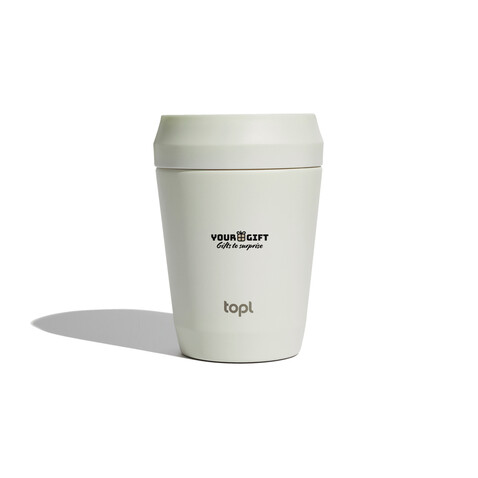 Topl-Trinkbecher aus rec. Stahl mit 360-Grad-Deckel 236ml weiß bedrucken, Art.-Nr. RBTGS8SA Topl-Trinkbecher aus rec. Stahl mit 360-Grad-Deckel 236ml weiß bedrucken, Art.-Nr. RBTGS8SA