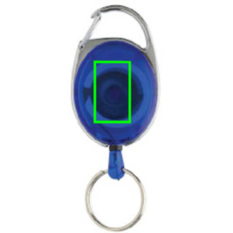 Roller-Clip-Schlüsselanhänger aus RCS recyceltem ABS blau bedrucken, Art.-Nr. P191.6505 Roller-Clip-Schlüsselanhänger aus RCS recyceltem ABS blau bedrucken, Art.-Nr. P191.6505