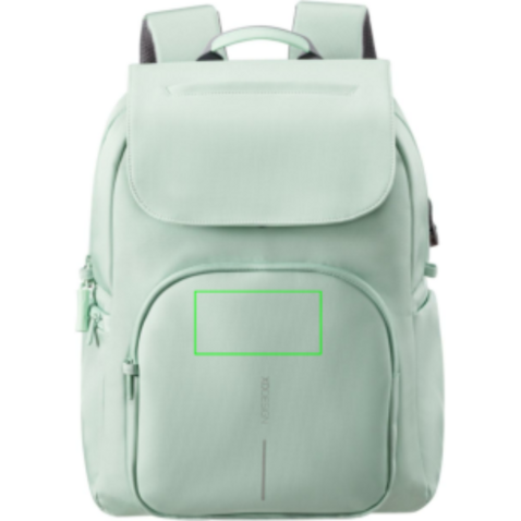 Soft Daypack Minze, grau bedrucken, Art.-Nr. P705.987