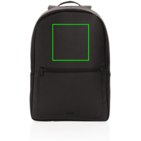 Swiss Peak Deluxe PU Laptop-Rucksack, PVC-frei schwarz bedrucken, Art.-Nr. P762.561 Swiss Peak Deluxe PU Laptop-Rucksack, PVC-frei schwarz bedrucken, Art.-Nr. P762.561