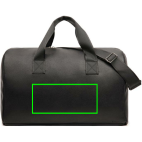 VINGA Bermond Wochenendtasche aus RCS recyceltem PU schwarz bedrucken, Art.-Nr. V707001 VINGA Bermond Wochenendtasche aus RCS recyceltem PU schwarz bedrucken, Art.-Nr. V707001