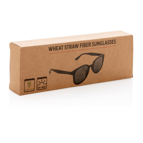 Weizenstroh Sonnenbrille schwarz bedrucken, Art.-Nr. P453.911 Weizenstroh Sonnenbrille schwarz bedrucken, Art.-Nr. P453.911